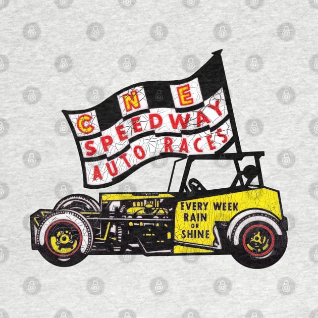 Vintage CNE Speedway Auto Races Decal by MotorManiac by MotorManiac